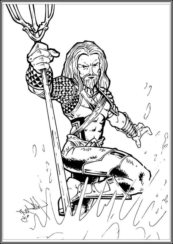 Print Aquaman Coloring - TotalColoring.Com