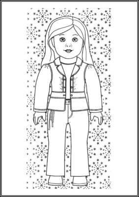 Printable American Girl Doll Coloring - TotalColoring.Com