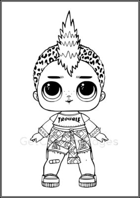 Punk Boi Lol Surprise Doll Coloring - TotalColoring.Com