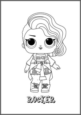 Rocker Lol Surprise Doll Coloring - TotalColoring.Com