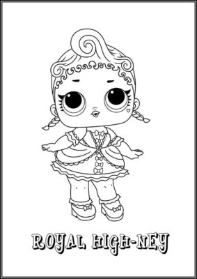 Royal High Ney Lol Surprise Doll Coloring - TotalColoring.Com