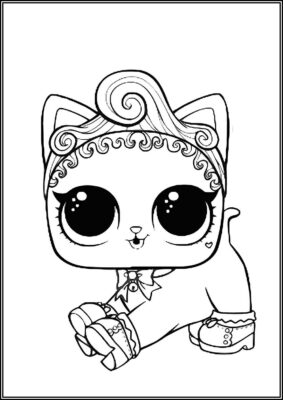 Royal Kitty Cat Lol Surprise Pets Coloring - TotalColoring.Com