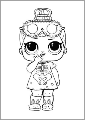 Sleepy Bones Lol Surprise Doll Coloring - TotalColoring.Com