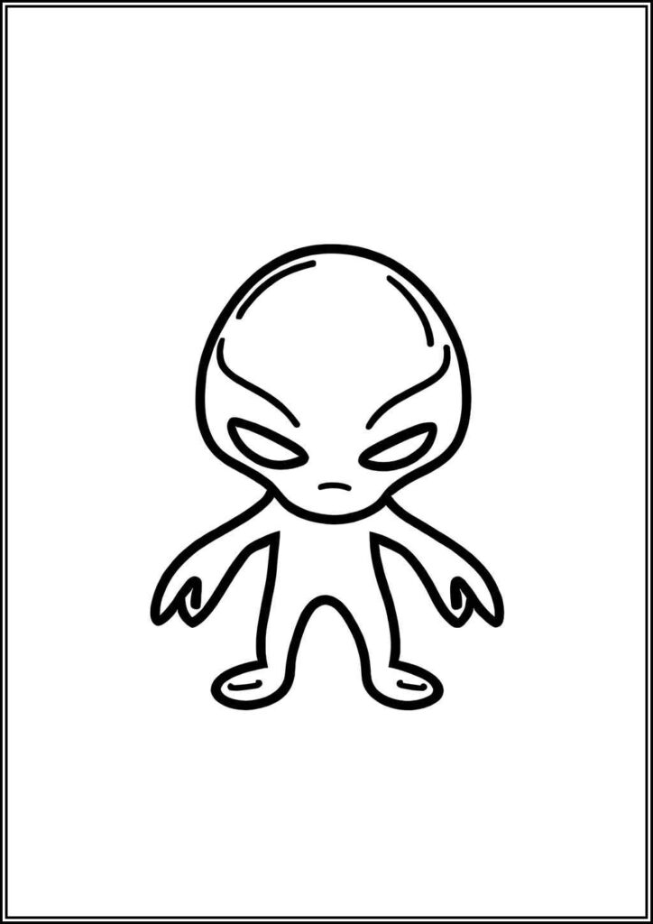 Small Alien Coloring - TotalColoring.Com