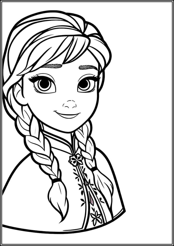 Smiling Anna Coloring - TotalColoring.Com