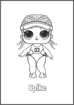 Spike Lol Surprise Doll Coloring - TotalColoring.Com