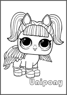 Unipony Lol Surprise Pets Coloring - TotalColoring.Com