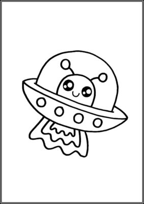 Very Cute Alien Coloring - TotalColoring.Com