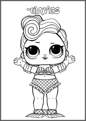 Waves Lol Surprise Doll Coloring - TotalColoring.Com