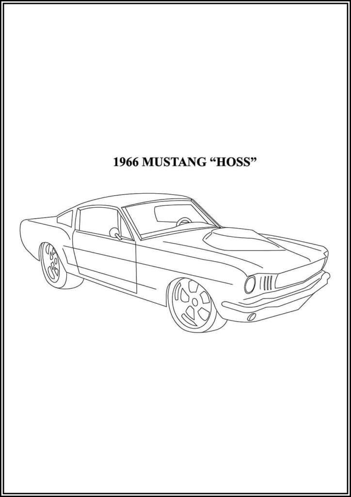 1966 Ford Mustang Coloring - TotalColoring.Com