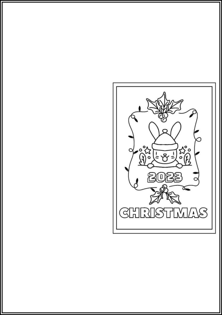 2023 Christmas Card Coloring - TotalColoring.Com