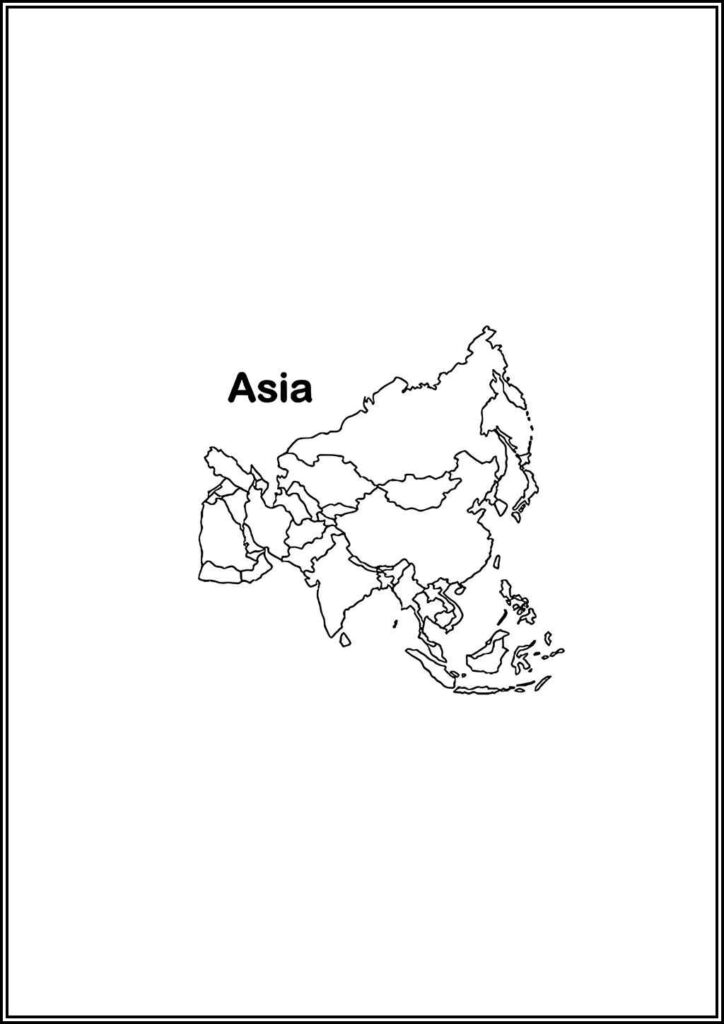 Asia Map Coloring - TotalColoring.Com