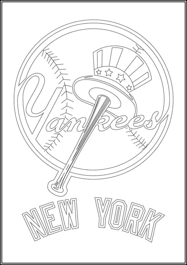 New York Yankees Coloring Pages Free Printable Pdf - TotalColoring.Com