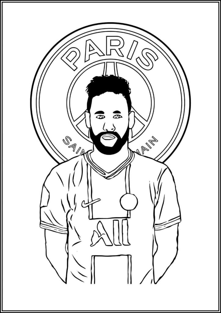 Neymar Coloring Pages Free Printable Pdf - TotalColoring.Com