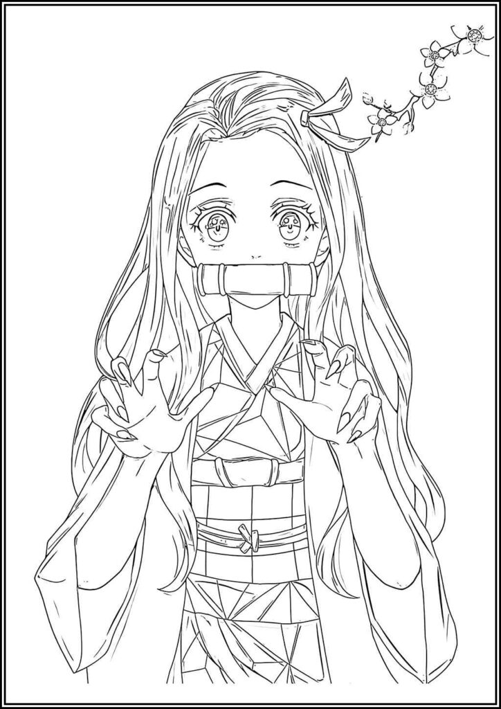 Nezuko Coloring Pages Free Printable Pdf - TotalColoring.Com