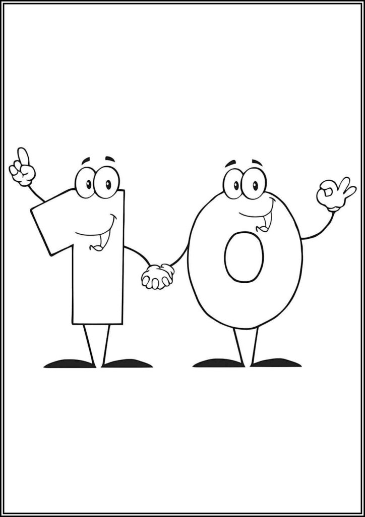 Number 10 Coloring Pages Free Printable Pdf - TotalColoring.Com