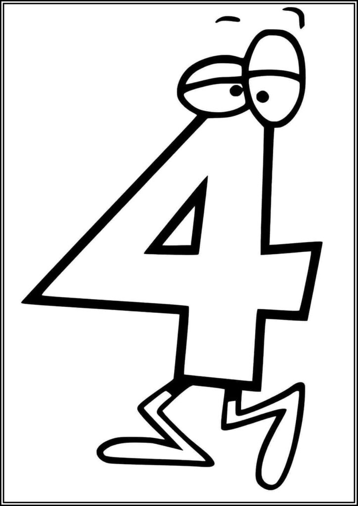 Number 4 Coloring Pages Free Printable Pdf - TotalColoring.Com