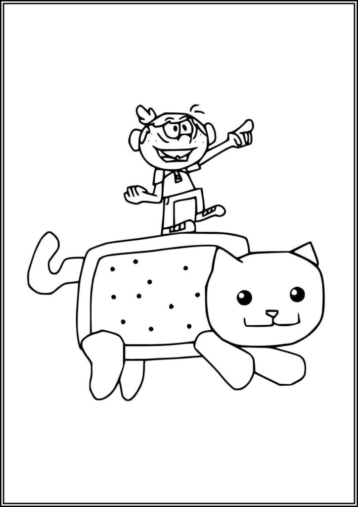 Nyan Cat Coloring Pages Free Printable Pdf - TotalColoring.Com