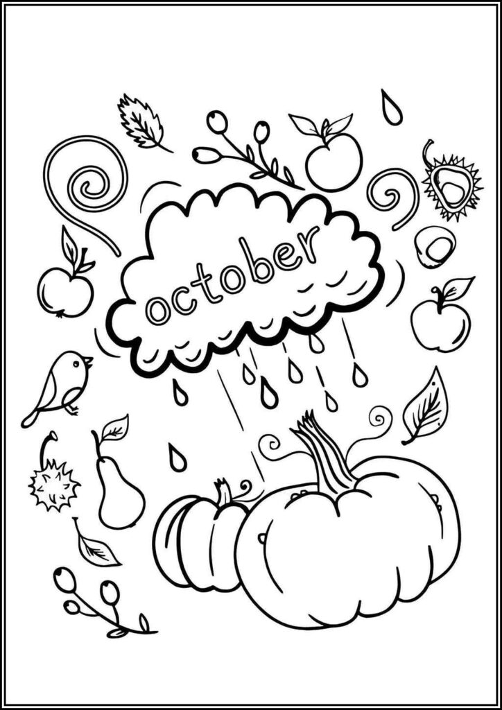 October Coloring Pages Free Printable Pdf - TotalColoring.Com