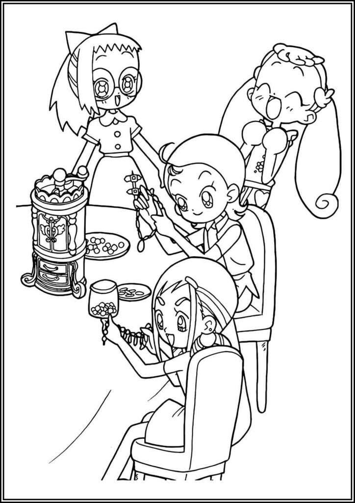 Ojamajo Doremi Coloring Pages Free Printable Pdf - TotalColoring.Com