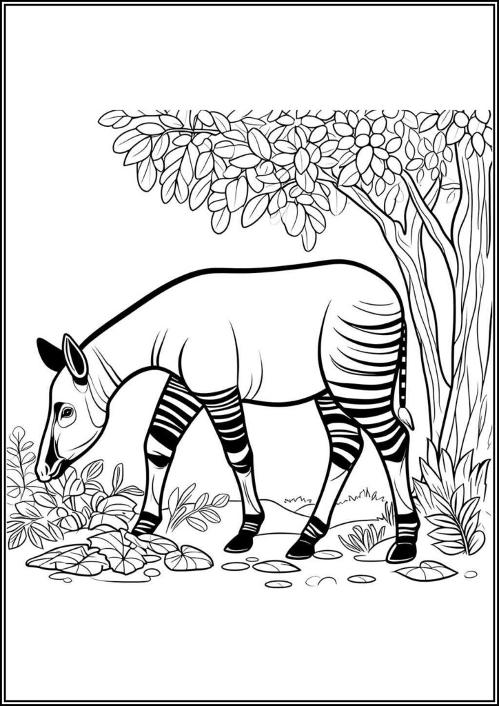 Okapi Coloring Pages Free Printable Pdf - TotalColoring.Com