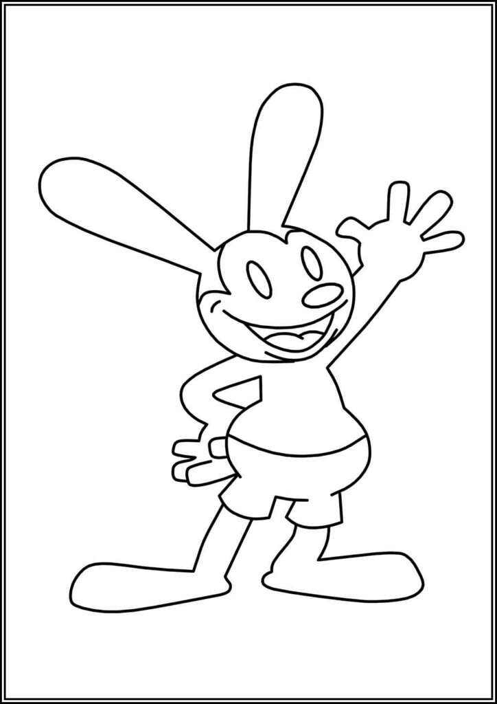 Oswald The Lucky Rabbit Coloring Pages Free Printable Pdf - TotalColoring.Com