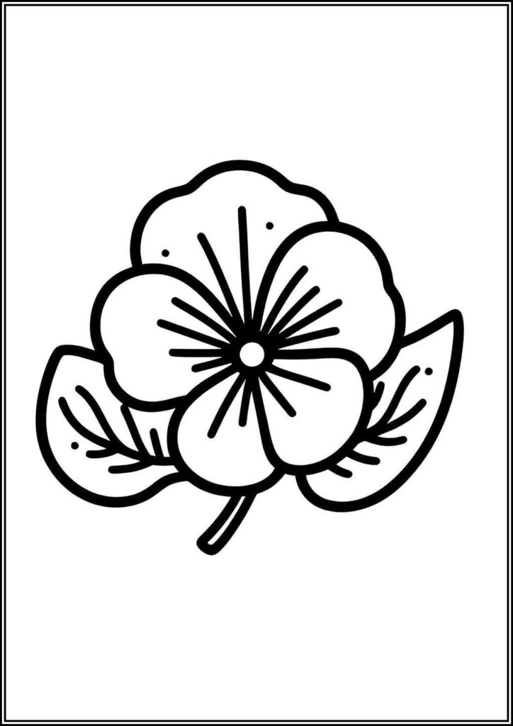 Pansy Coloring Pages Free Printable Pdf - TotalColoring.Com