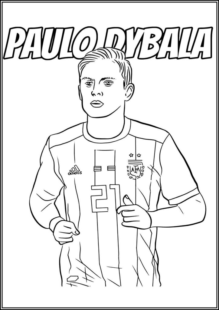 Paulo Dybala Coloring Pages Free Printable Pdf - TotalColoring.Com