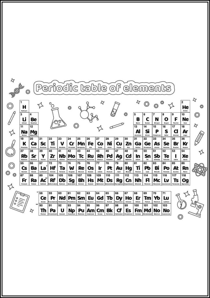 Periodic Table Coloring Pages Free Printable Pdf - TotalColoring.Com