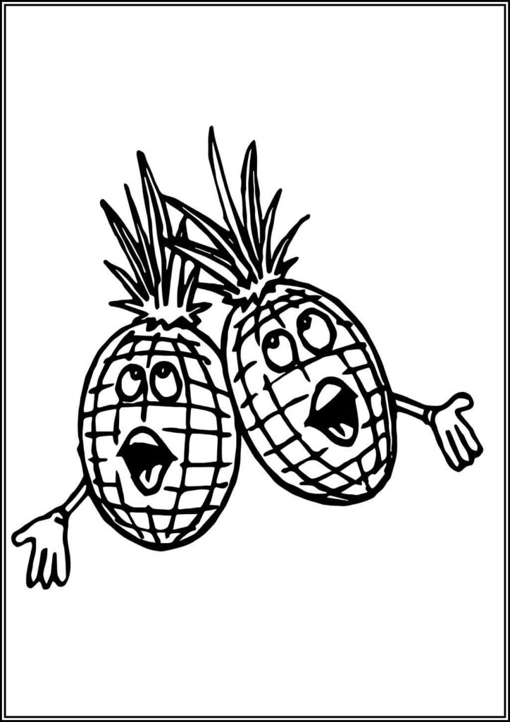 Pineapple Coloring Pages Free Printable Pdf - TotalColoring.Com