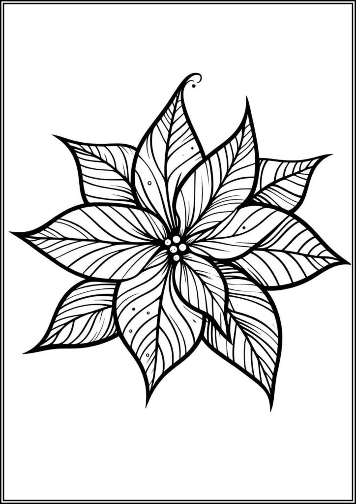 Poinsettia Coloring Pages Free Printable Pdf - TotalColoring.Com