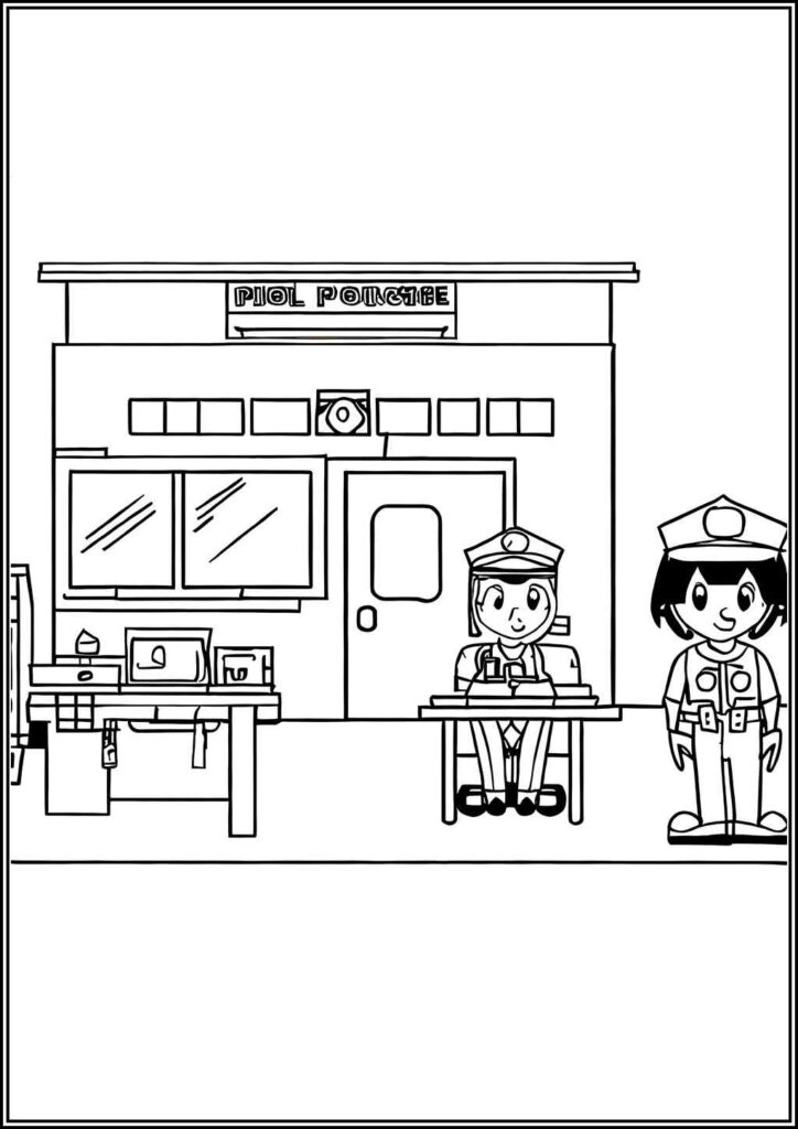 Police Station Coloring Pages Free Printable Pdf - TotalColoring.Com