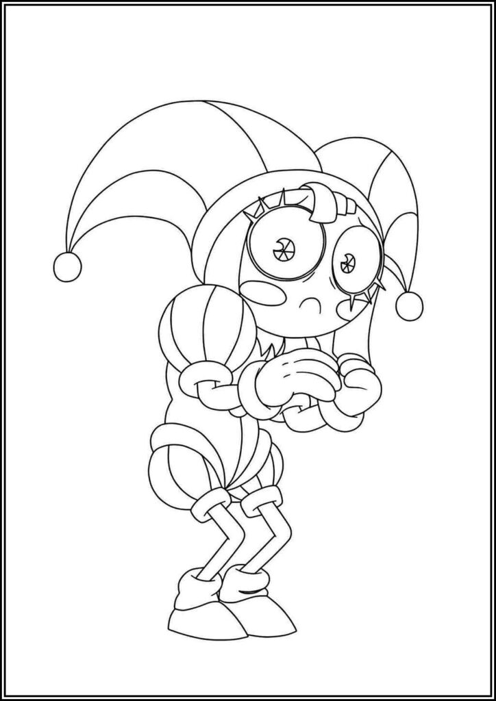 Pomni Coloring Pages Free Printable Pdf - TotalColoring.Com