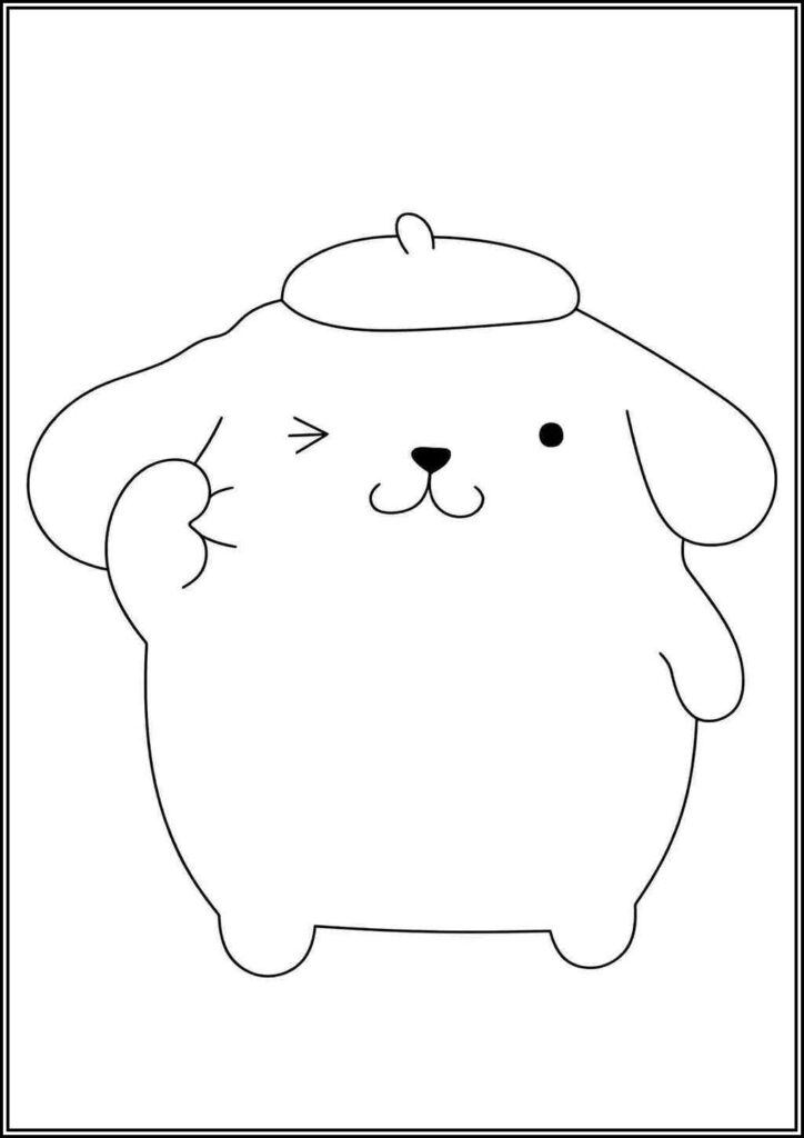 Pompompurin Coloring Pages Free Printable Pdf - TotalColoring.Com