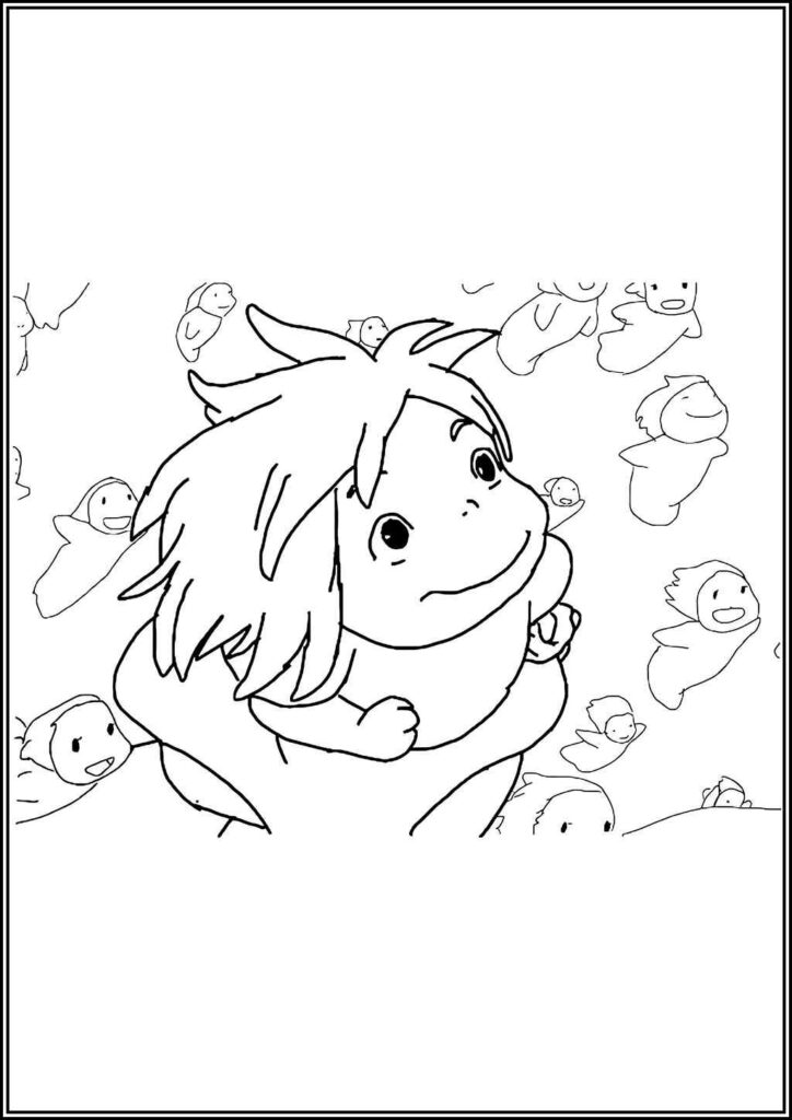 Ponyo Coloring Pages Free Printable Pdf - TotalColoring.Com