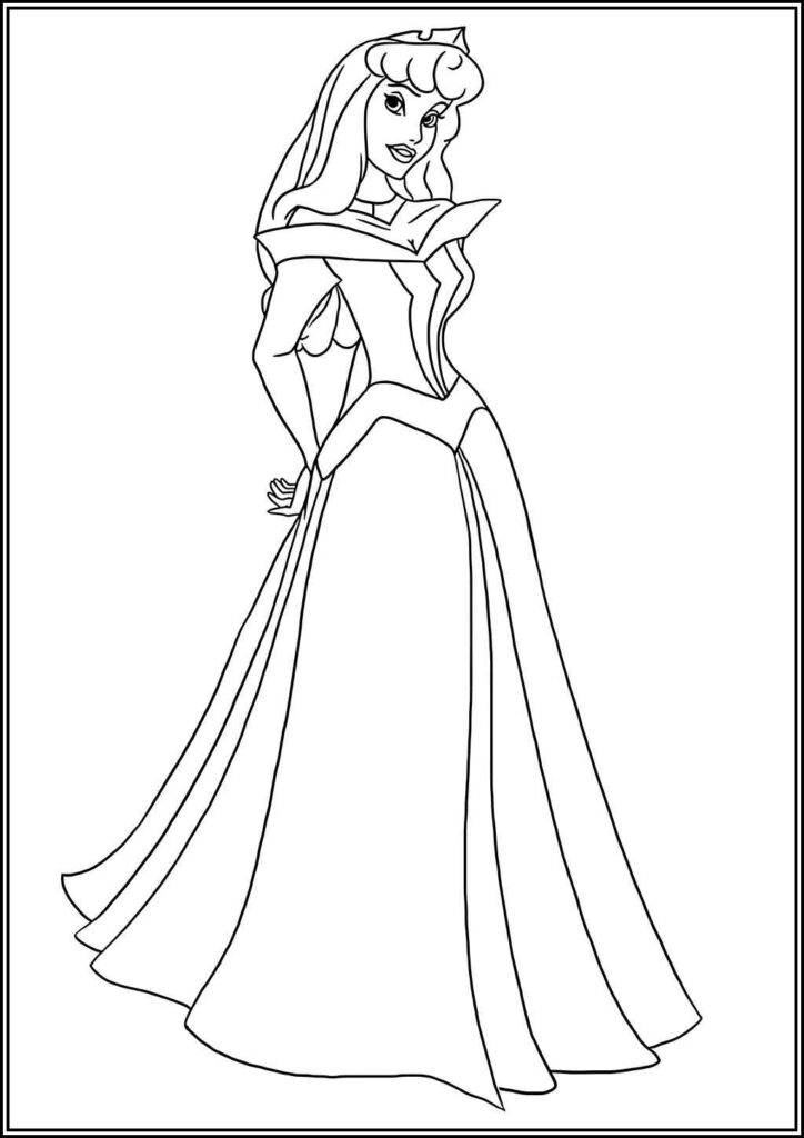 Princess Aurora Coloring Pages Free Printable Pdf - TotalColoring.Com