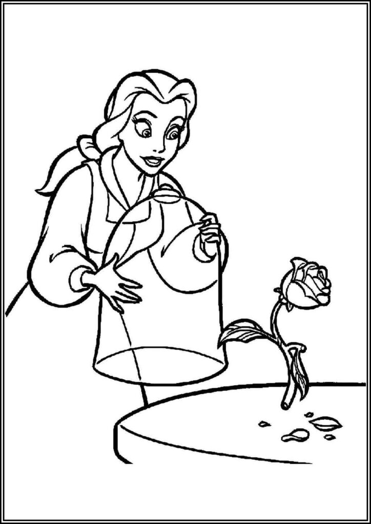 Princess Belle Coloring Pages Free Printable Pdf - TotalColoring.Com