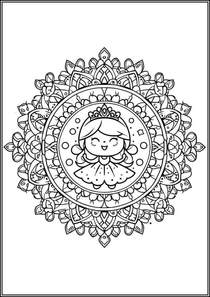 Princess Mandala Coloring Pages Free Printable Pdf - TotalColoring.Com