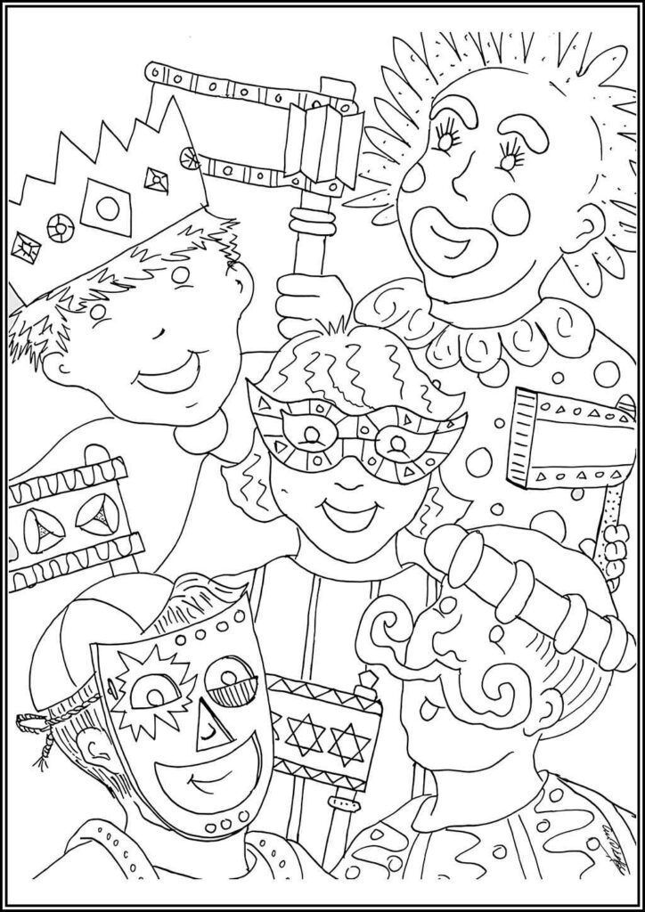 Purim Coloring Pages Free Printable Pdf - TotalColoring.Com