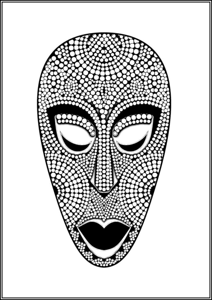 Afircan Mask Coloring - TotalColoring.Com