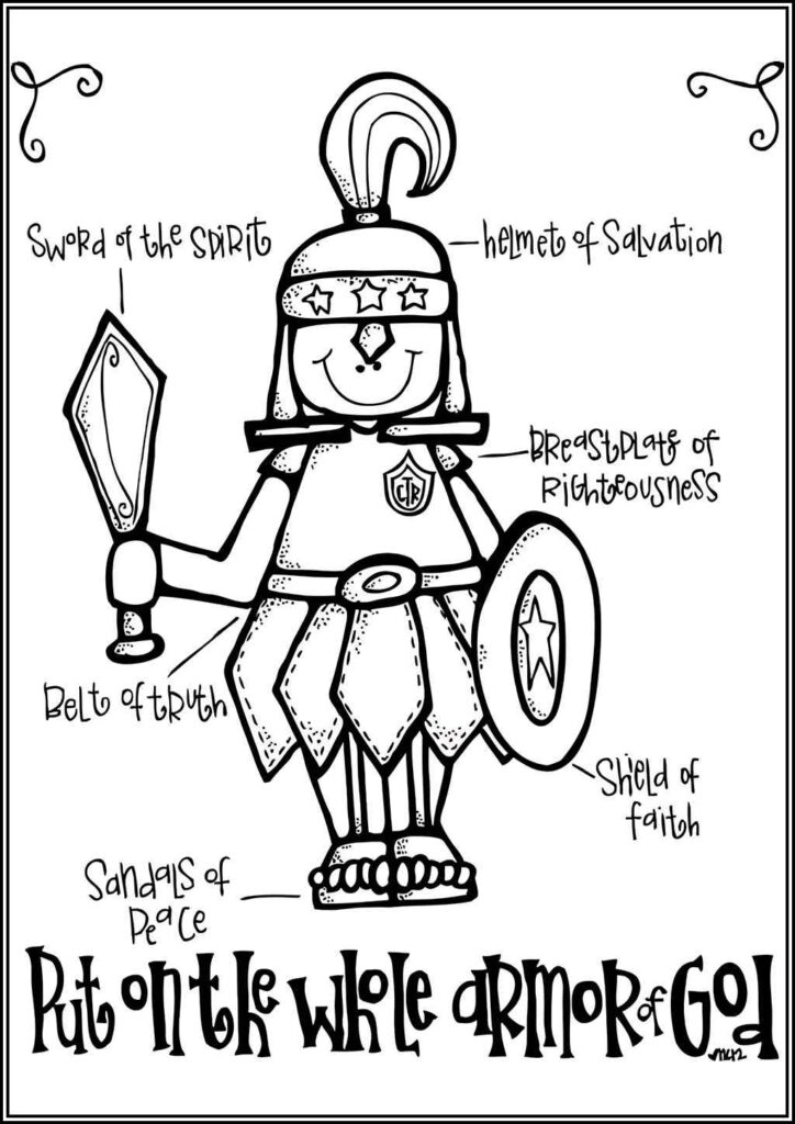 Armor Of God For Free Coloring - TotalColoring.Com