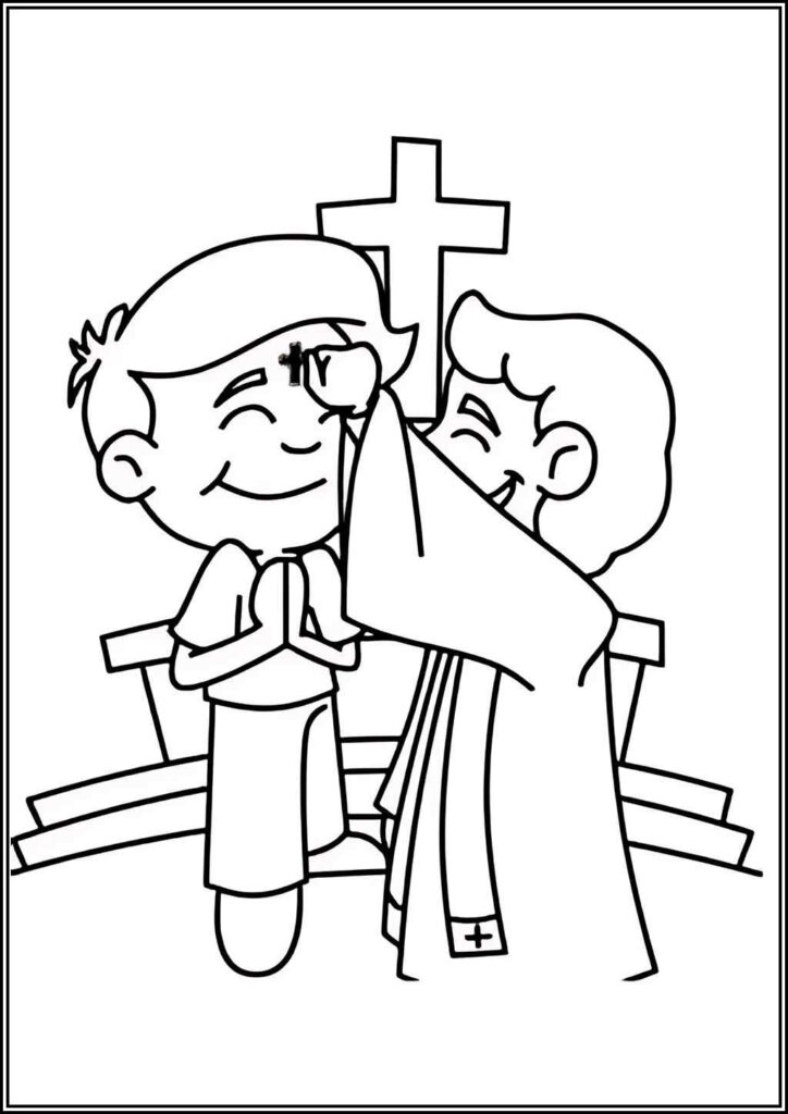 Ash Wednesday Sheet 1 Coloring - TotalColoring.Com