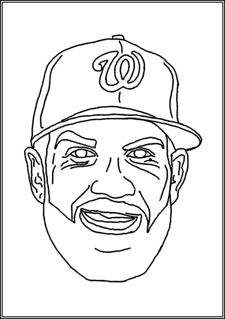 Bryce Harper Coloring - TotalColoring.Com