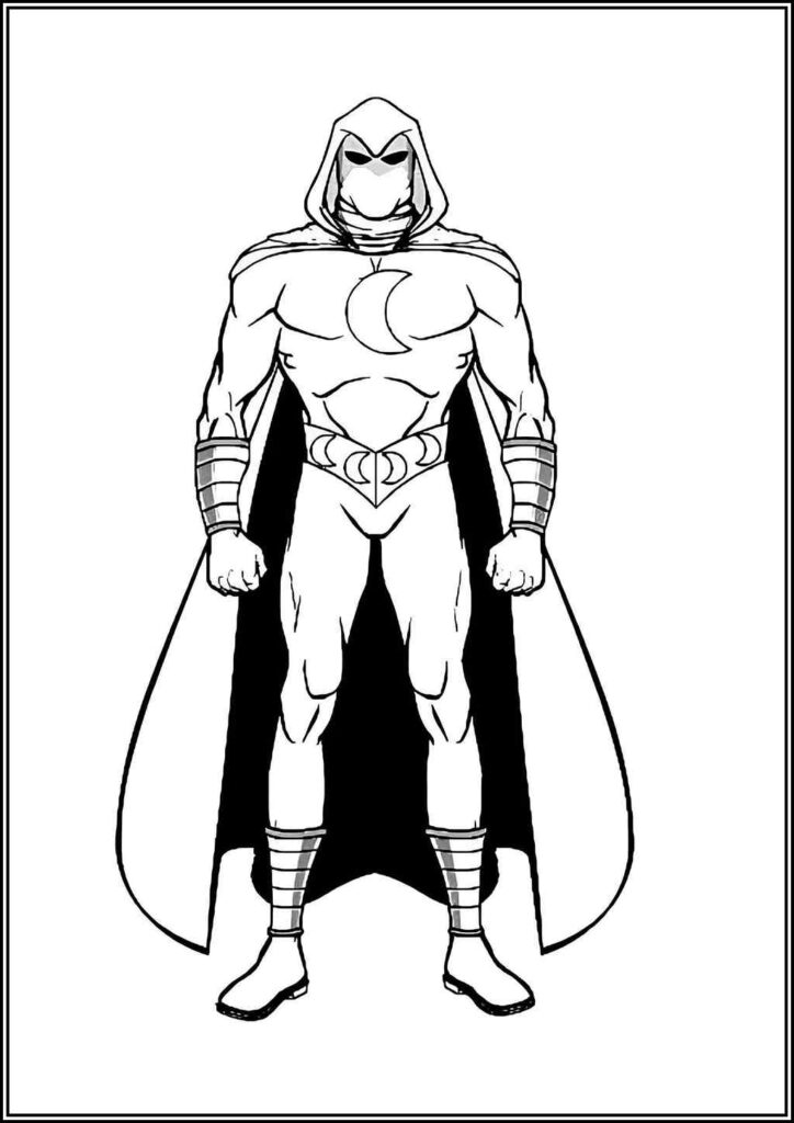 Cool Moon Knight Coloring - TotalColoring.Com