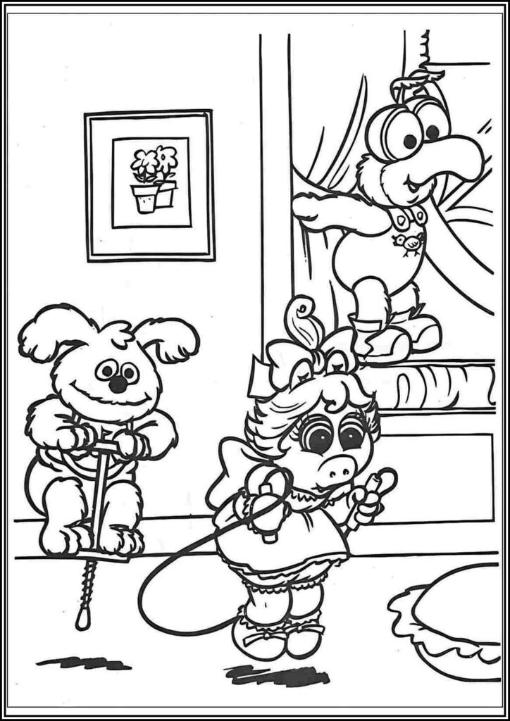 Cute Muppet Babies Coloring - TotalColoring.Com