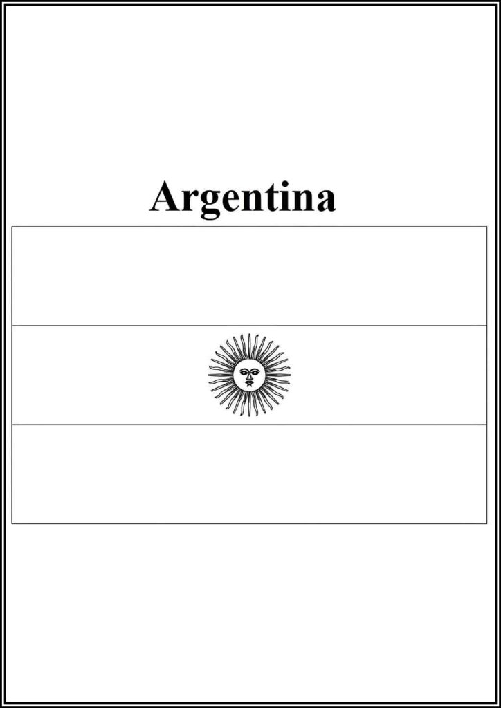 Flag Of Argentina Coloring - TotalColoring.Com