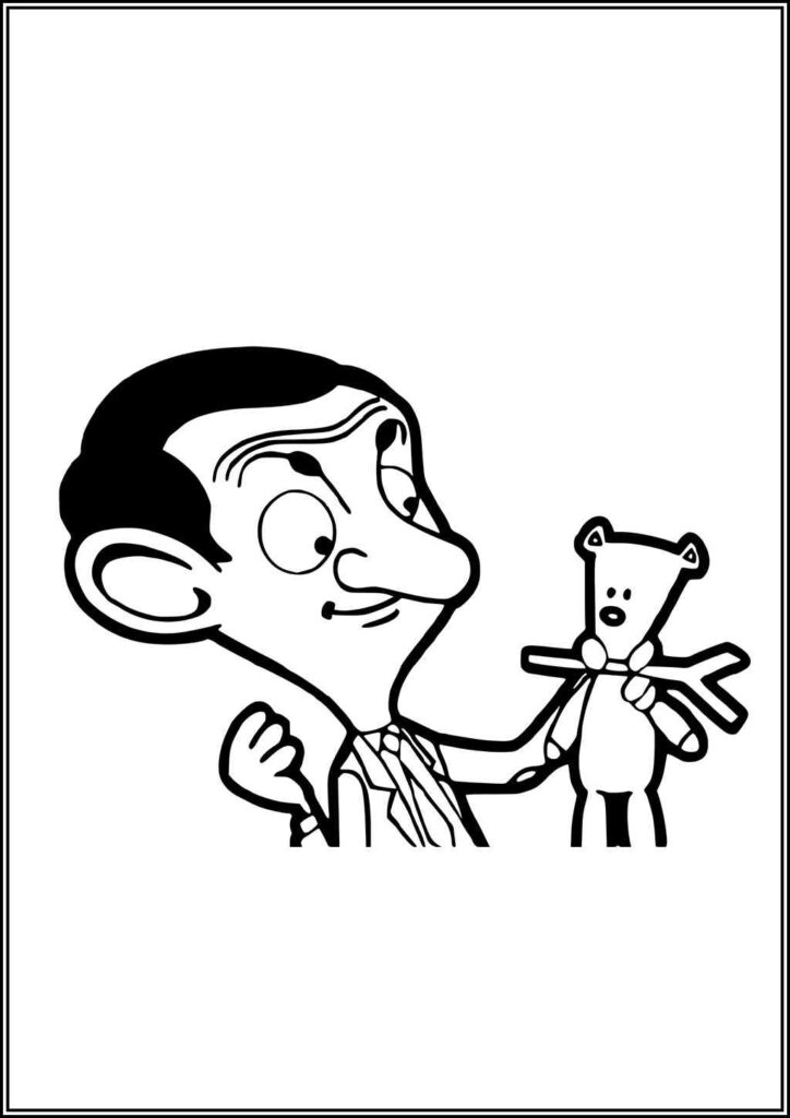 Free Mr Bean Image Coloring - TotalColoring.Com