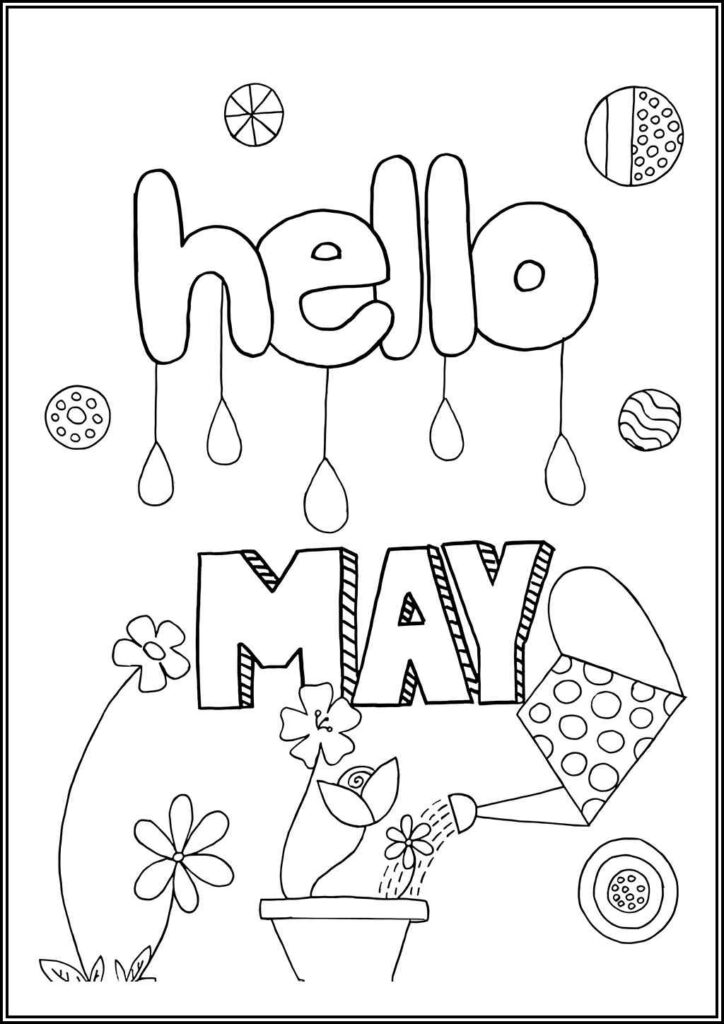 Hello May Coloring - TotalColoring.Com