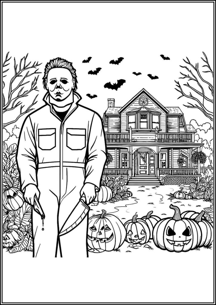 Michael Myers Image Coloring - TotalColoring.Com