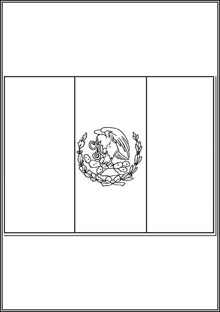 Printable Flag Of Mexico Coloring - TotalColoring.Com